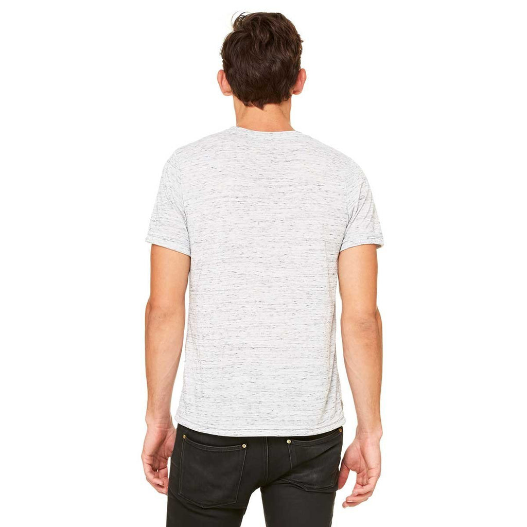 Bella + Canvas Unisex White Marble Poly-Cotton Short-Sleeve T-Shirt