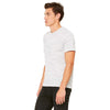 Bella + Canvas Unisex White Marble Poly-Cotton Short-Sleeve T-Shirt