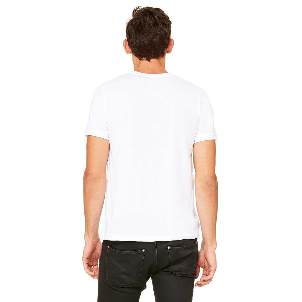 Bella + Canvas Unisex White Poly-Cotton Short-Sleeve T-Shirt