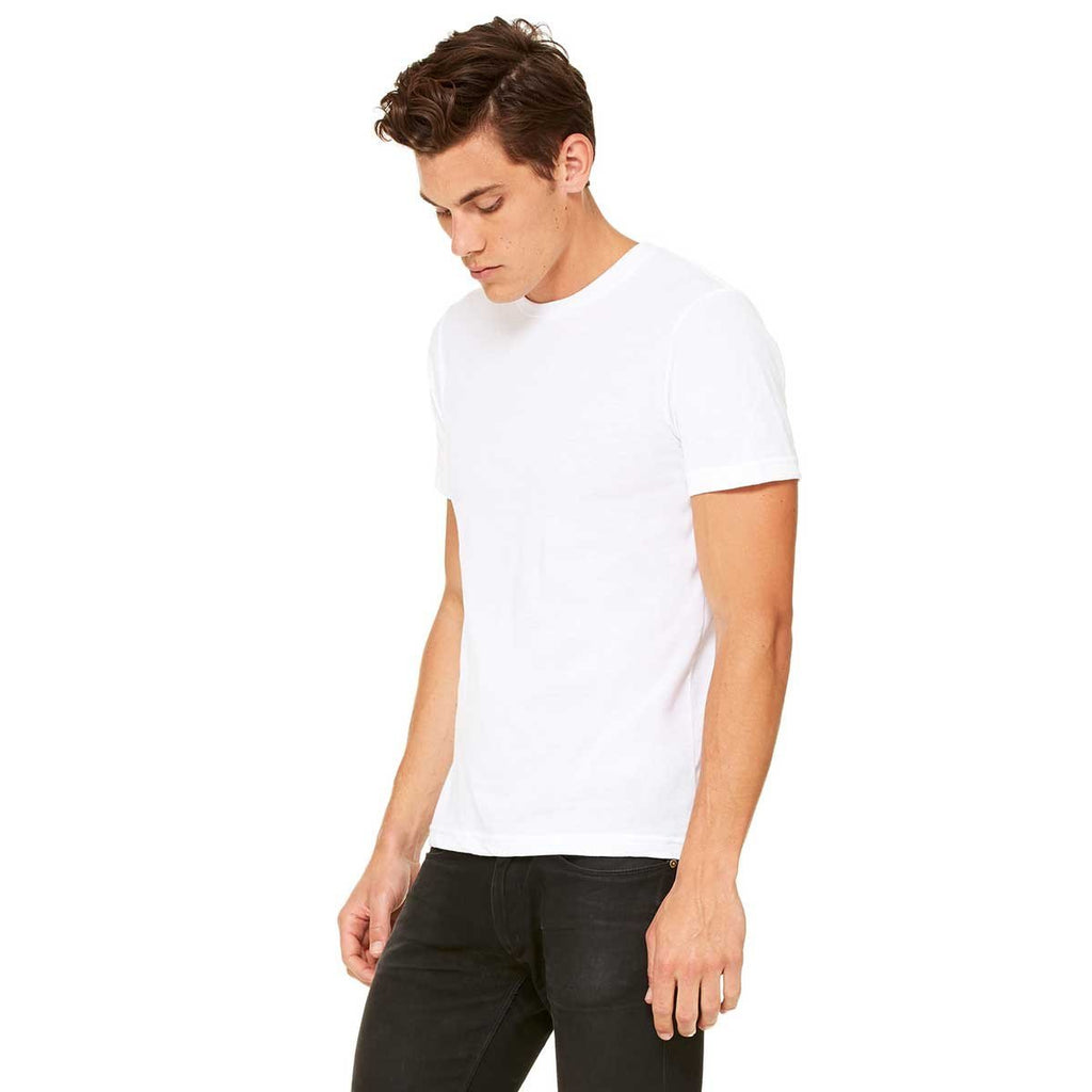 Bella + Canvas Unisex White Poly-Cotton Short-Sleeve T-Shirt