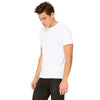 Bella + Canvas Unisex White Poly-Cotton Short-Sleeve T-Shirt