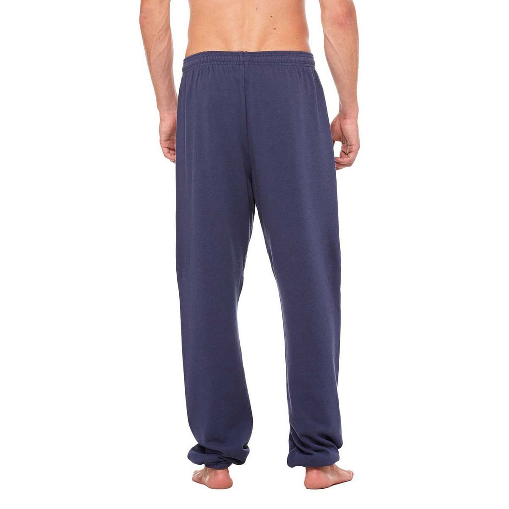 Bella + Canvas Unisex Navy Fleece Long Scrunch Pant