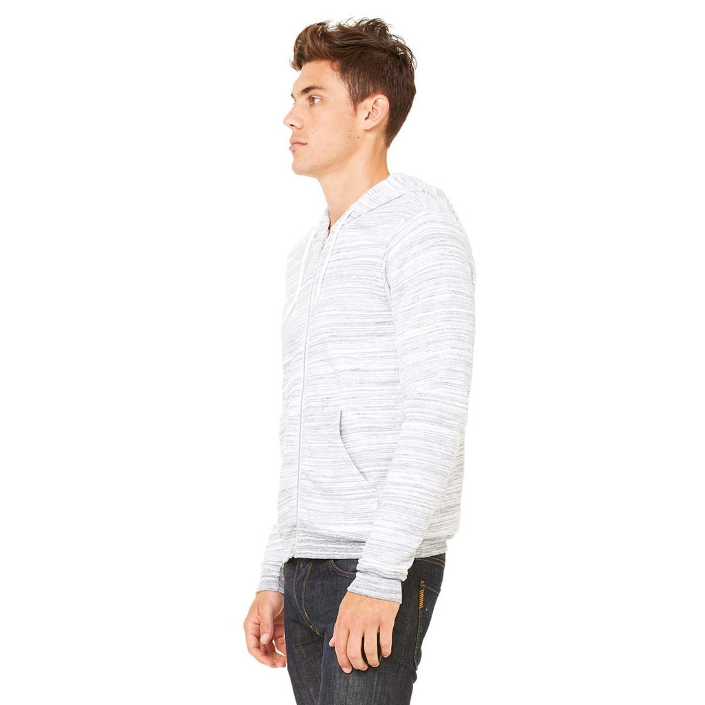 Bella + Canvas Unisex Light Grey Marble Full-Zip Hoodie