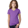 Next Level Girl's Purple Berry Adorable CVC V-Neck Tee