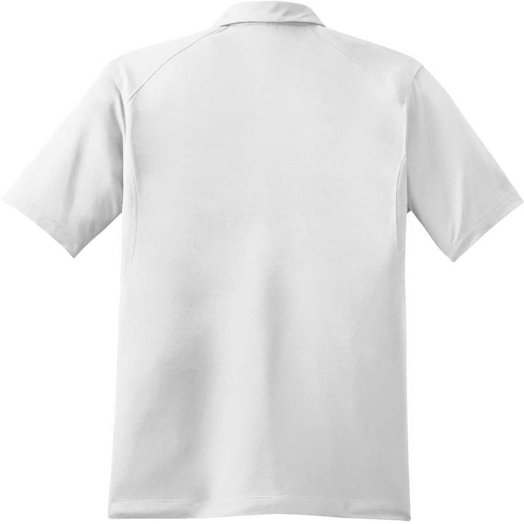Nike Men's White Dri-FIT S/S Mini Texture Polo