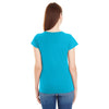 Anvil Women's Caribbean Blue Lightweight Fitted V-Neck Tee