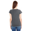 Anvil Women's Charcoal Lightweight Fitted V-Neck Tee