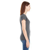 Anvil Women's Charcoal Lightweight Fitted V-Neck Tee