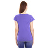 Anvil Women's Heather Purple Lightweight Fitted V-Neck Tee