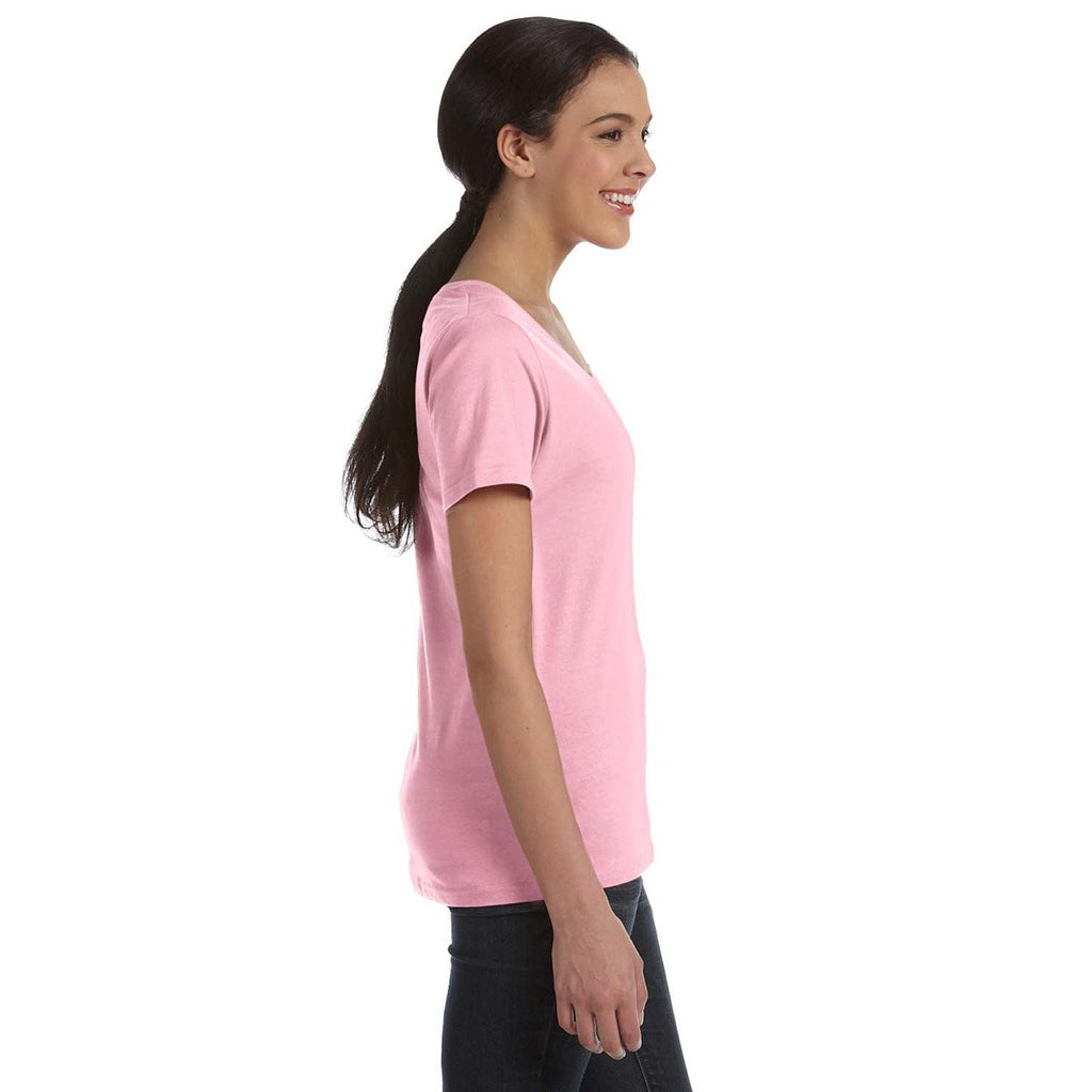 Anvil Women's Charity Pink Ringspun Sheer Featherweight T-Shirt