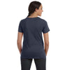 Anvil Women's Navy Ringspun Sheer Featherweight T-Shirt