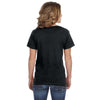 Anvil Women's Black Ringspun Featherweight V-Neck T-Shirt