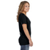 Anvil Women's Black Ringspun Featherweight V-Neck T-Shirt