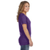 Anvil Women's Heather Purple Ringspun Featherweight V-Neck T-Shirt