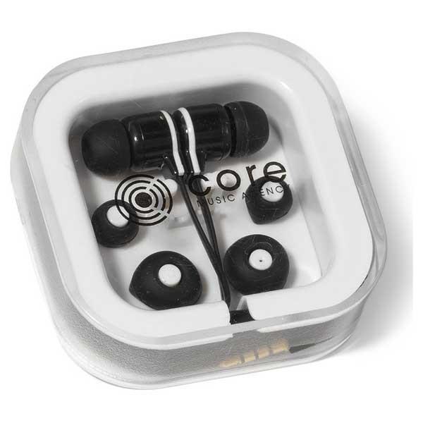 Gemline Black Flash Ear Buds with Mic