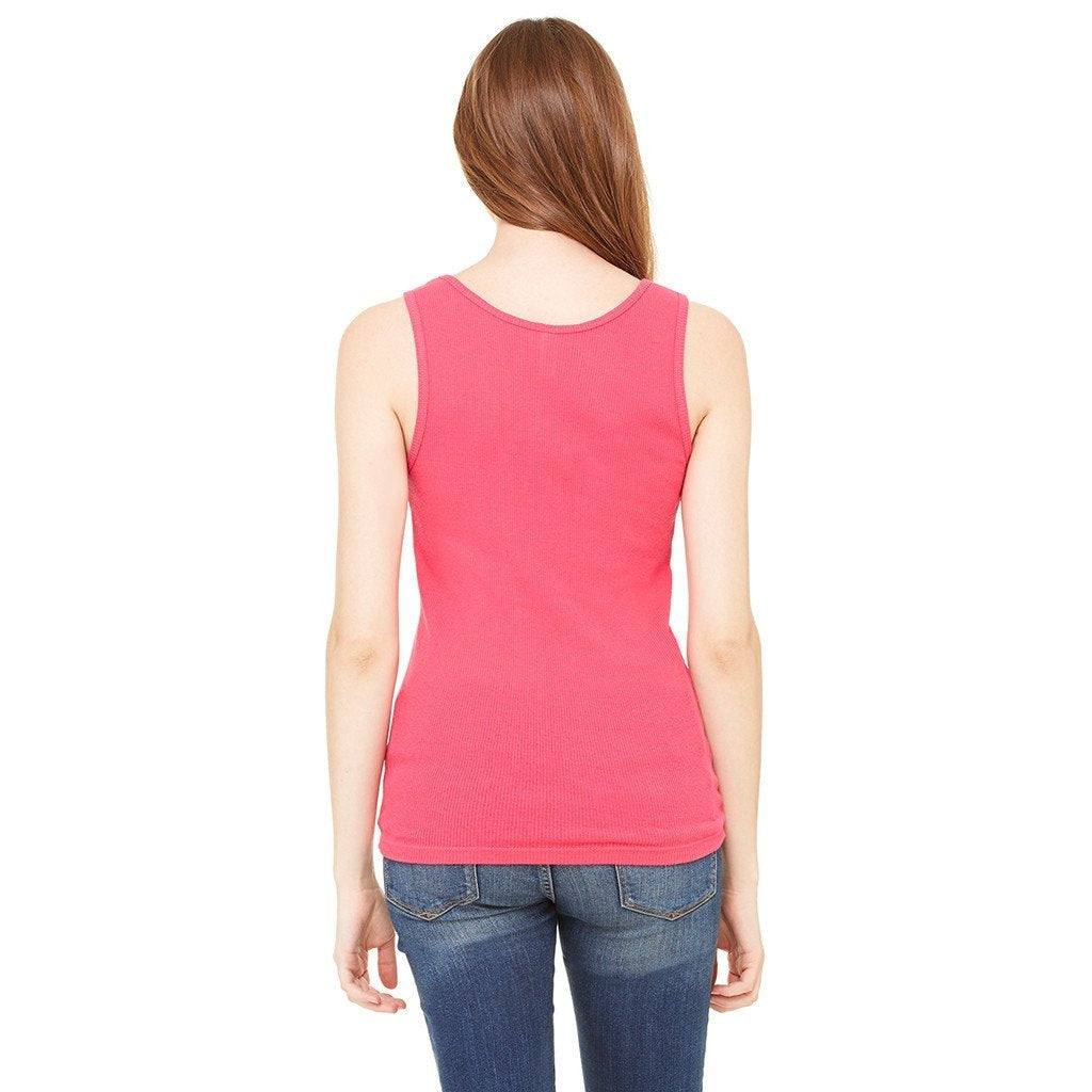 Bella + Canvas Women's Fuchsia 2x1 Rib Tank