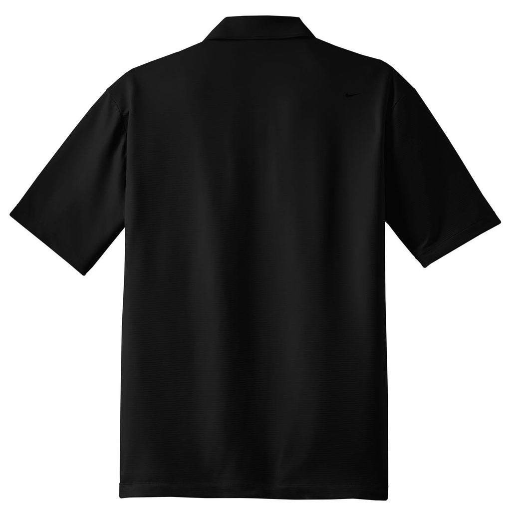 Nike Men's Black Elite Dri-FIT S/S Ottoman Polo