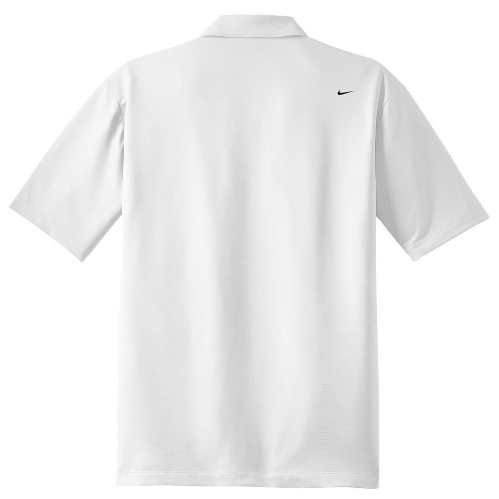 Nike Men's White Elite Dri-FIT S/S Ottoman Polo