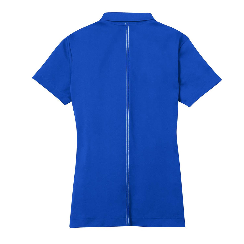 Nike Women's Blue Dri-FIT S/S Sport Swoosh Pique Polo