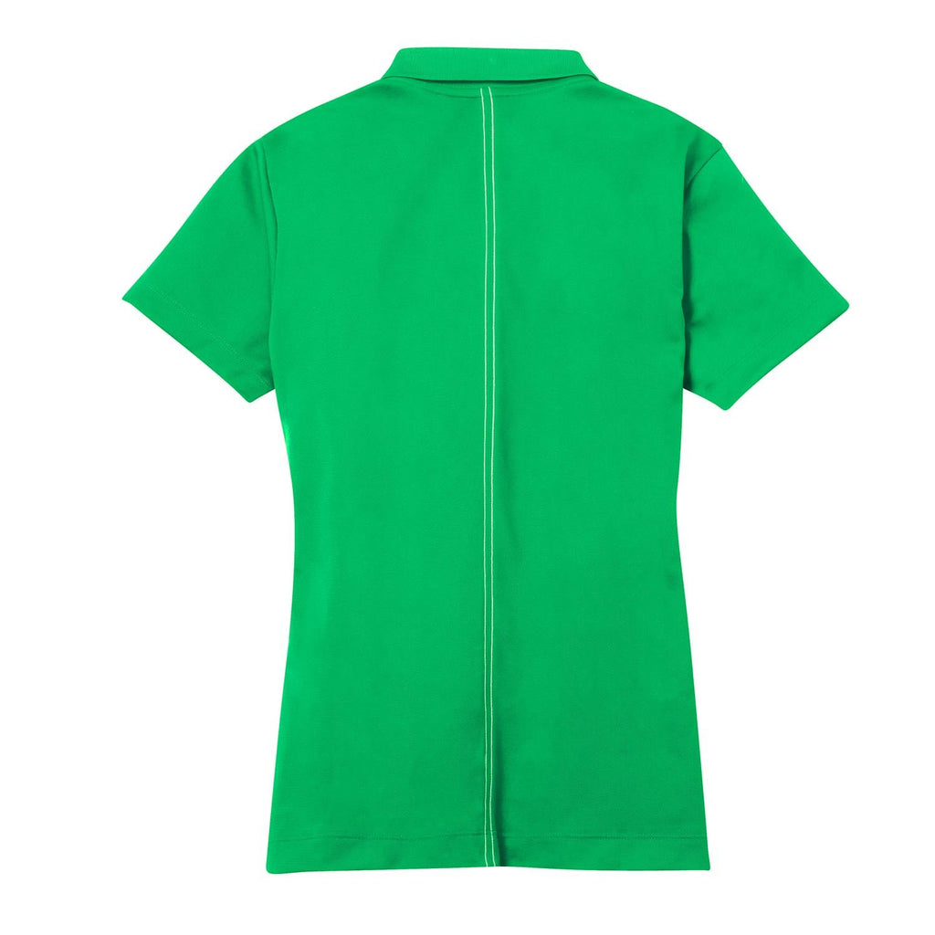 Nike Women's Green Dri-FIT S/S Sport Swoosh Pique Polo