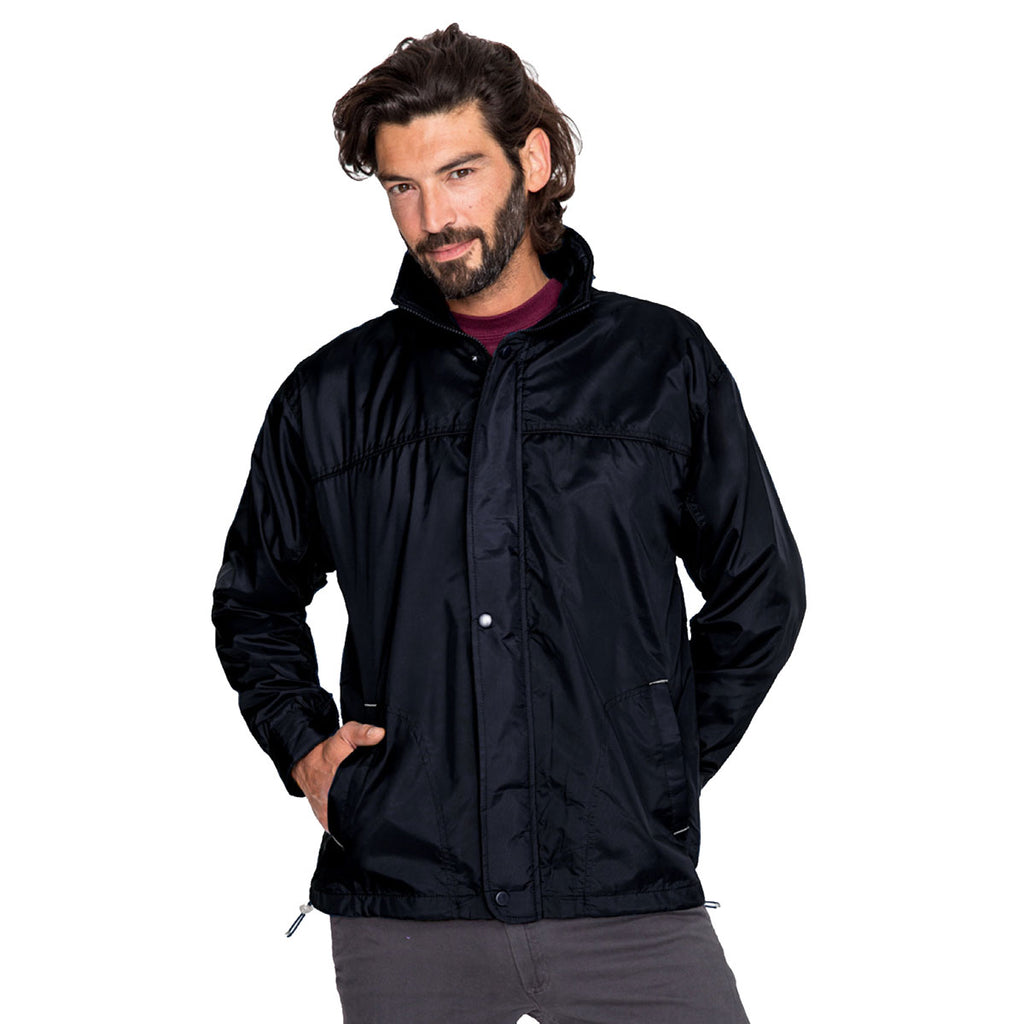 SOL'S Men's Black Mistral Lined Windbreaker Jacket