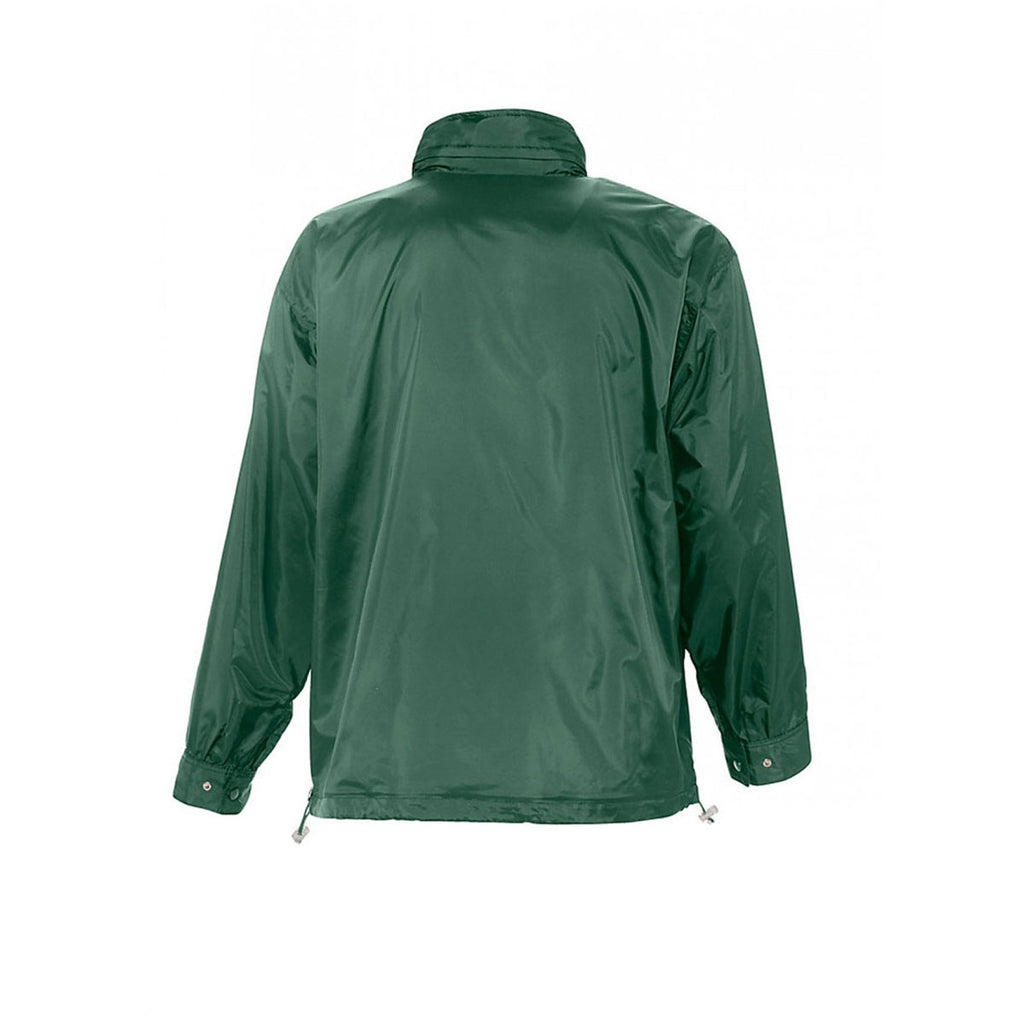 SOL'S Men's Forest Green Mistral Lined Windbreaker Jacket