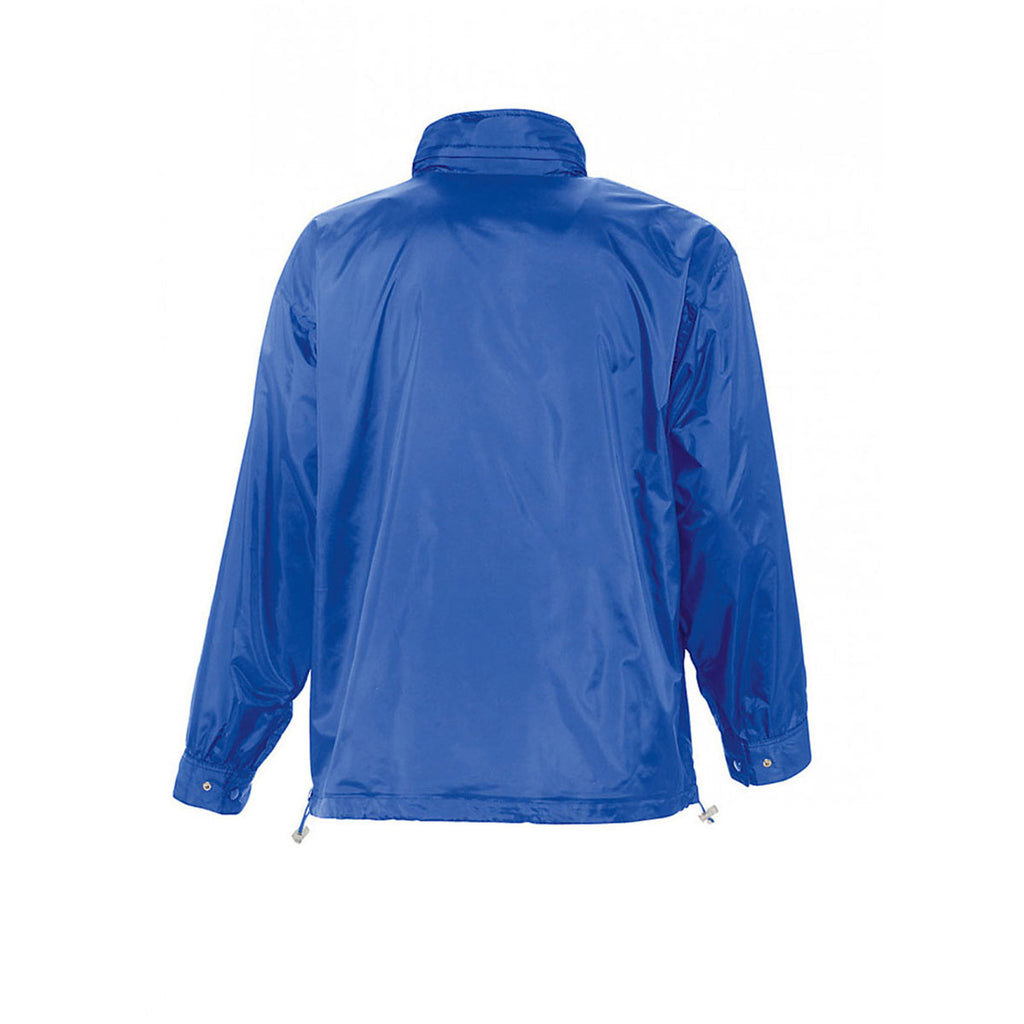 SOL'S Men's Royal Blue Mistral Lined Windbreaker Jacket