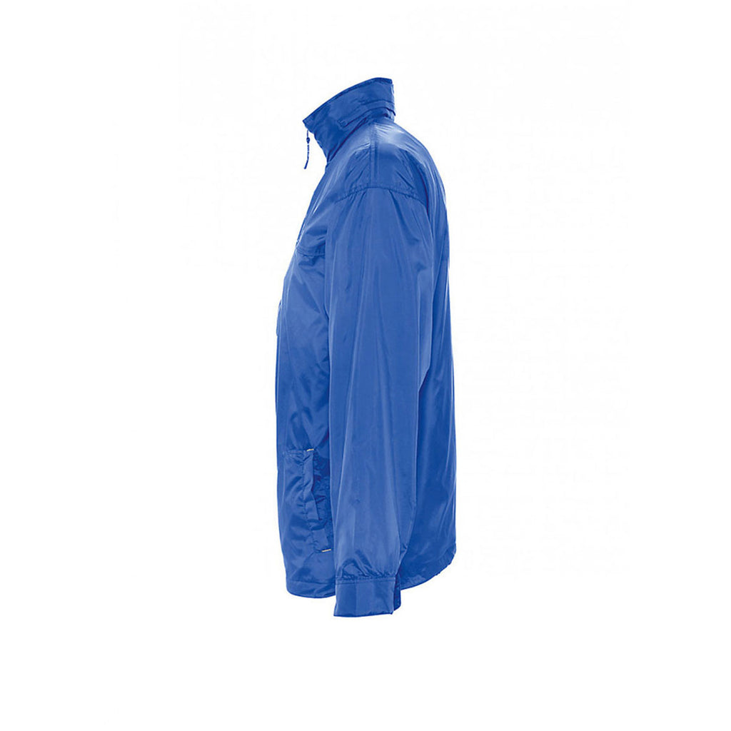 SOL'S Men's Royal Blue Mistral Lined Windbreaker Jacket