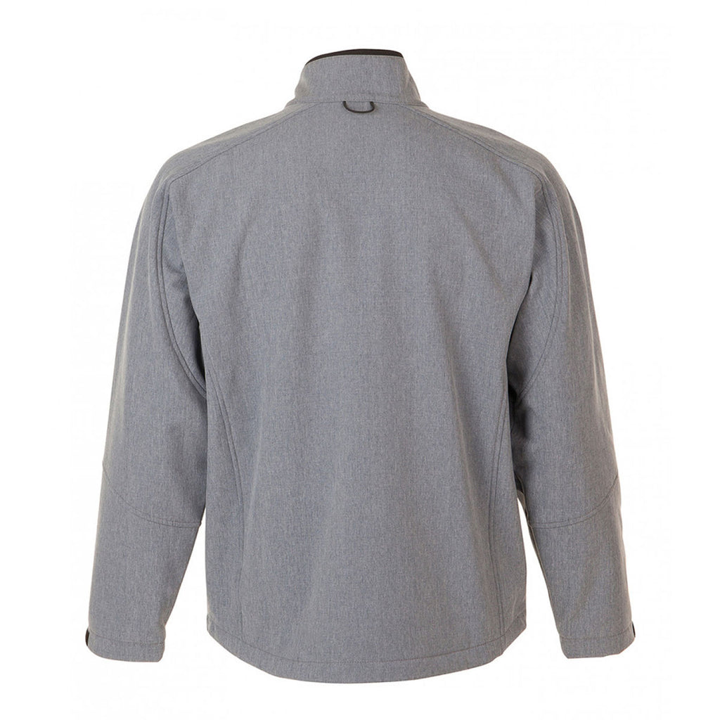 SOL'S Men's Grey Marl Relax Soft Shell Jacket