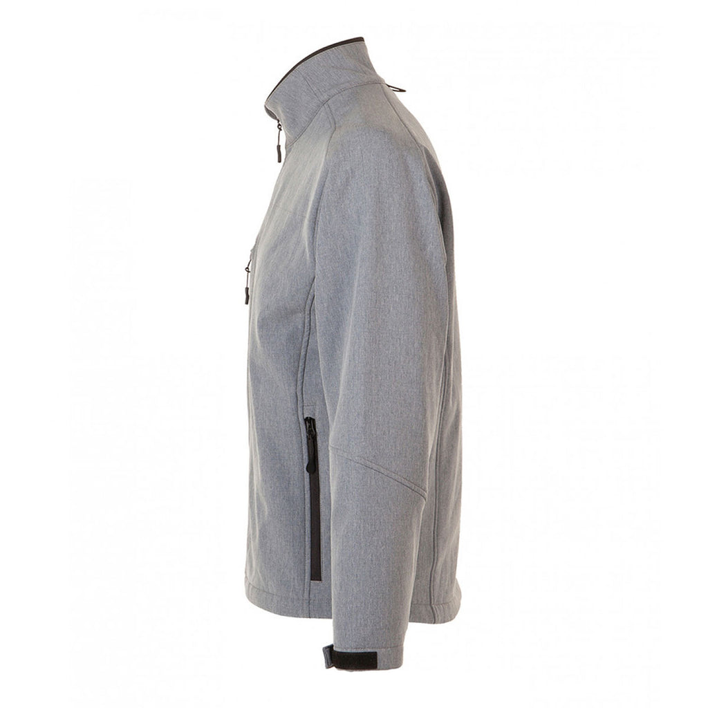 SOL'S Men's Grey Marl Relax Soft Shell Jacket