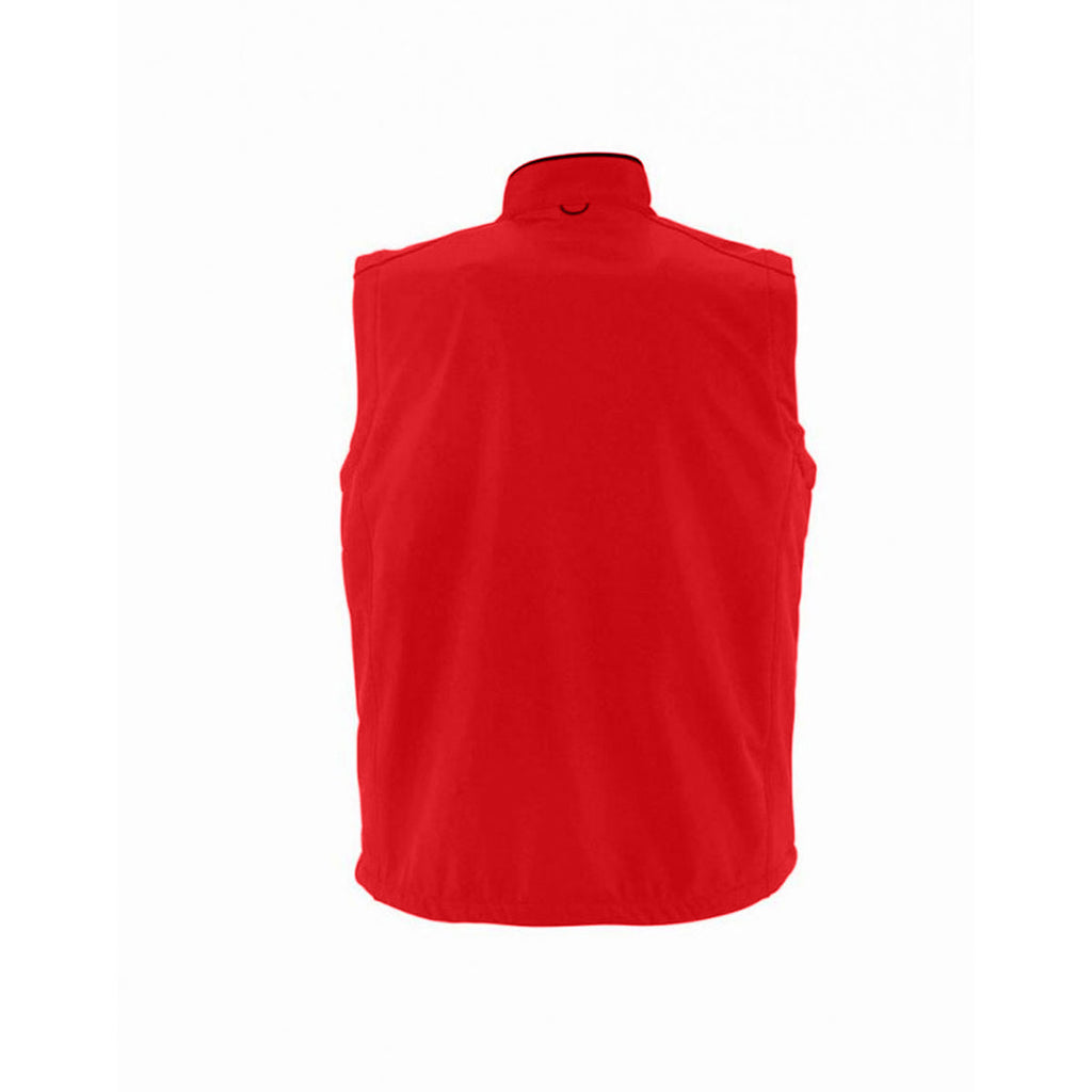 SOL'S Men's Red Rallye Soft Shell Bodywarmer