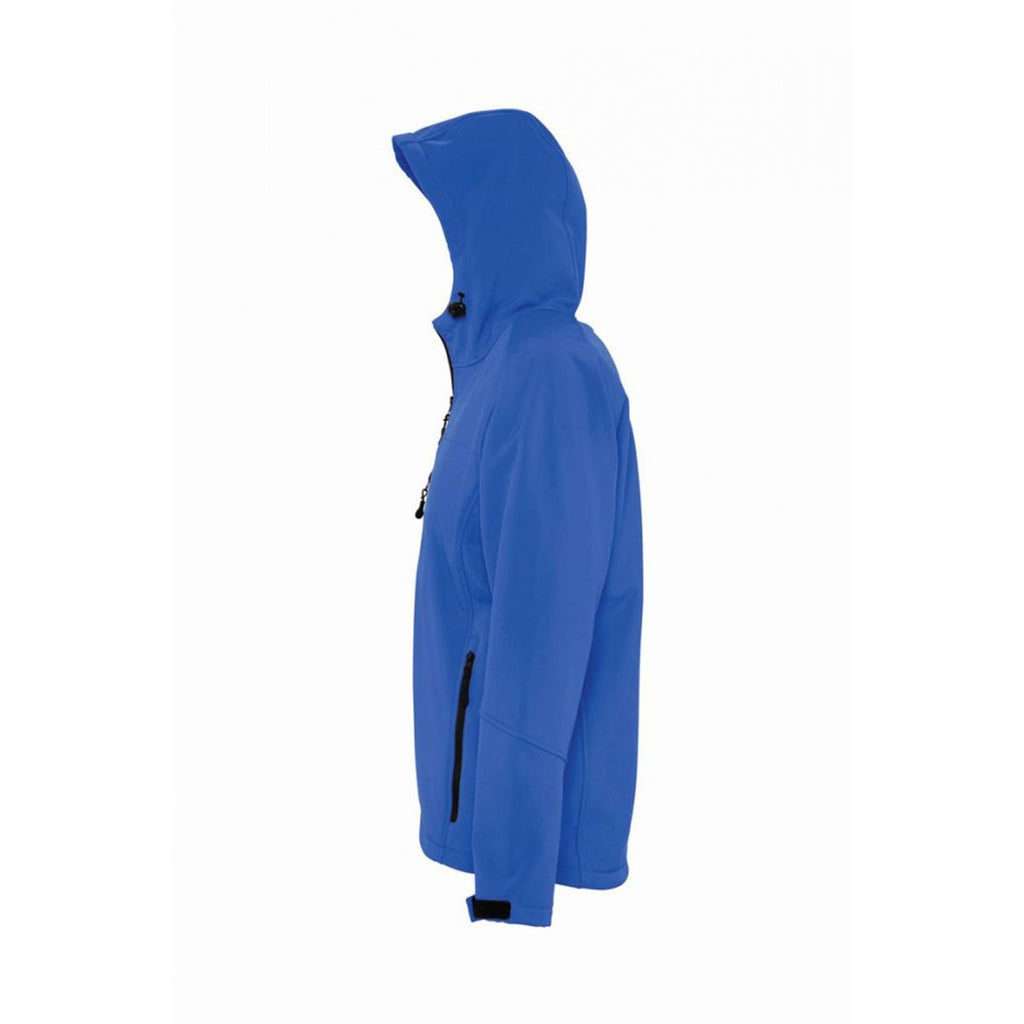 SOL'S Men's Royal Blue Replay Hooded Soft Shell Jacket