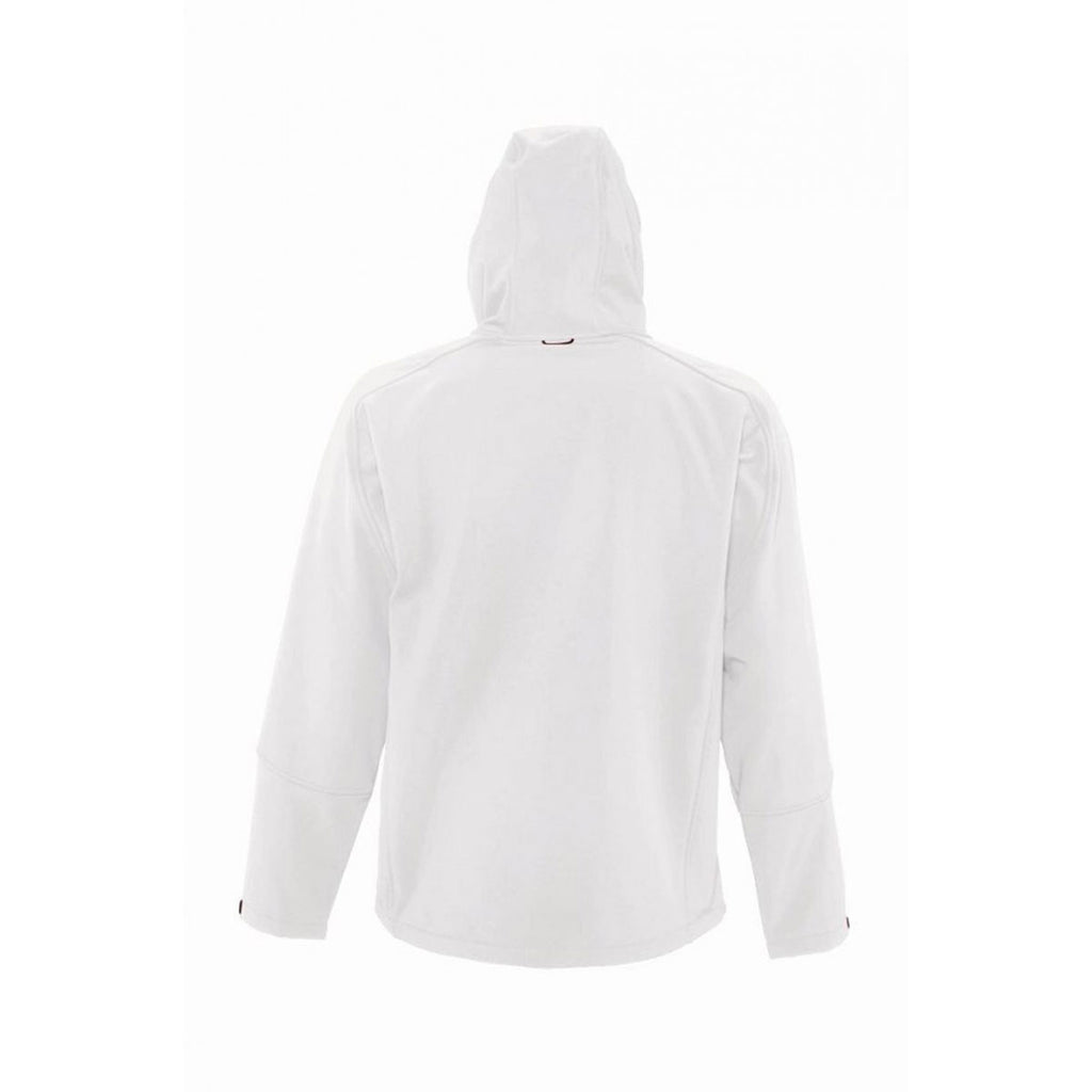 SOL'S Men's White Replay Hooded Soft Shell Jacket