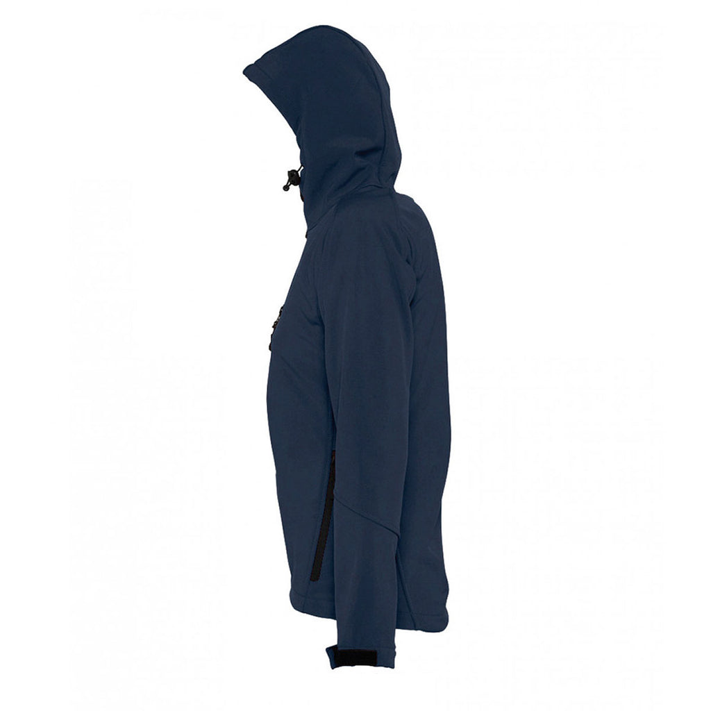 SOL'S Women's French Navy Replay Hooded Soft Shell Jacket