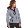SOL'S Women's Grey Marl Replay Hooded Soft Shell Jacket
