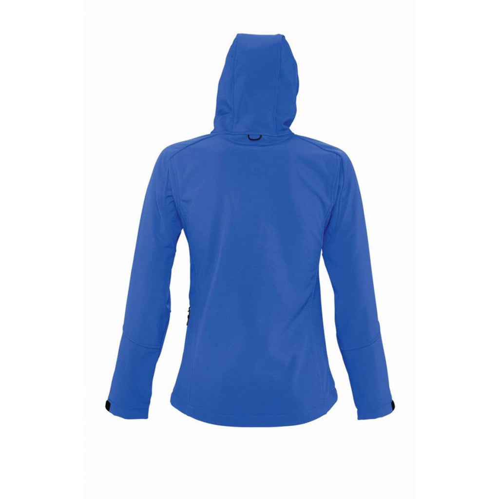 SOL'S Women's Royal Blue Replay Hooded Soft Shell Jacket