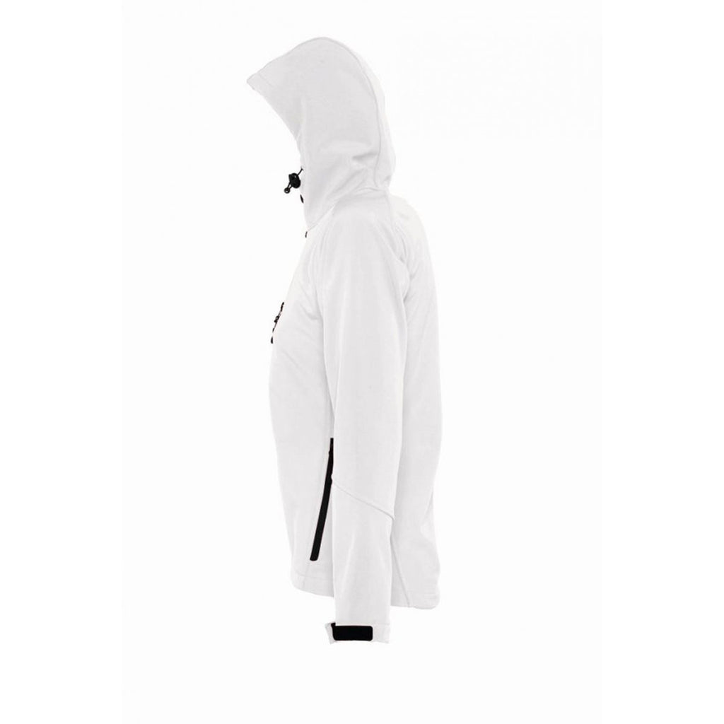 SOL'S Women's White Replay Hooded Soft Shell Jacket