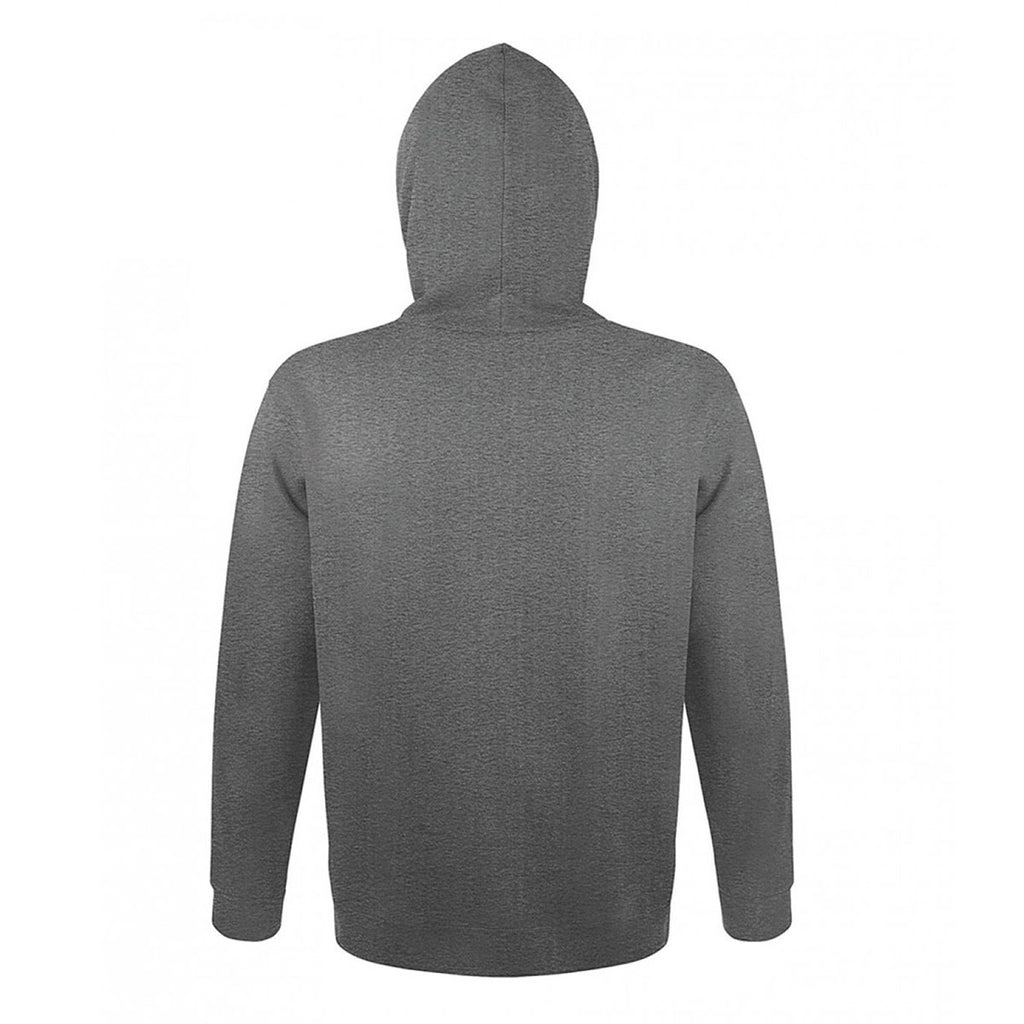 SOL'S Unisex Charcoal Marl Snake Hooded Sweatshirt