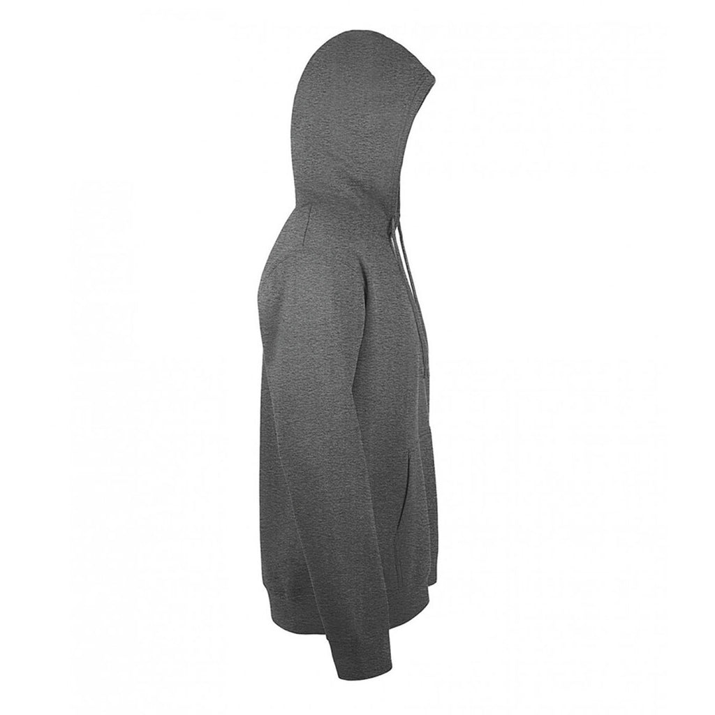 SOL'S Unisex Charcoal Marl Snake Hooded Sweatshirt