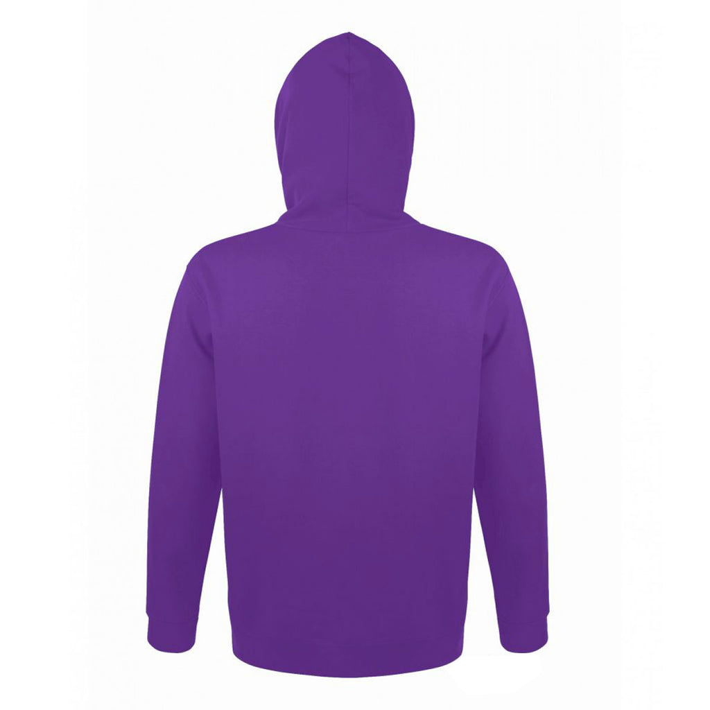 SOL'S Unisex Dark Purple Snake Hooded Sweatshirt