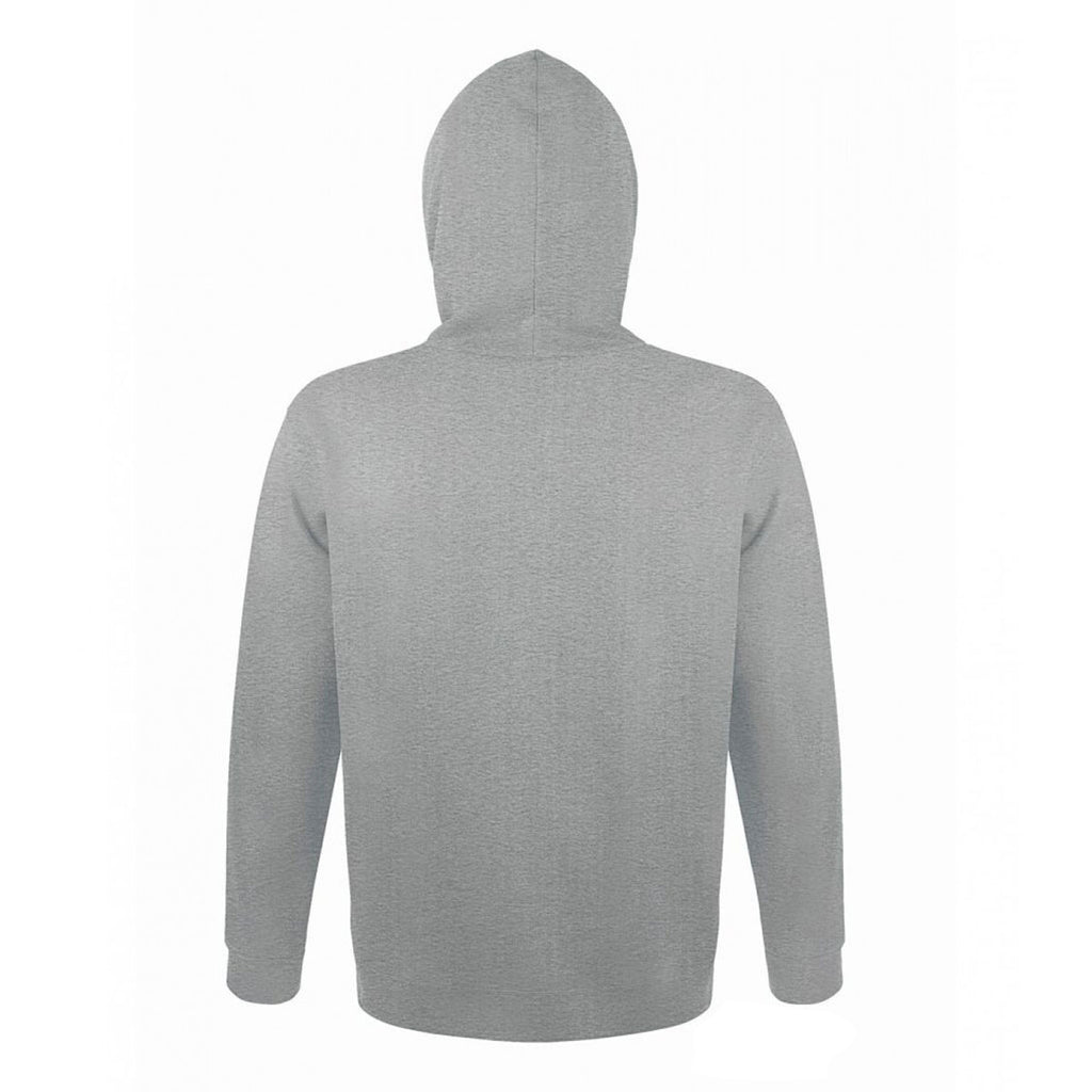 SOL'S Unisex Grey Marl Snake Hooded Sweatshirt