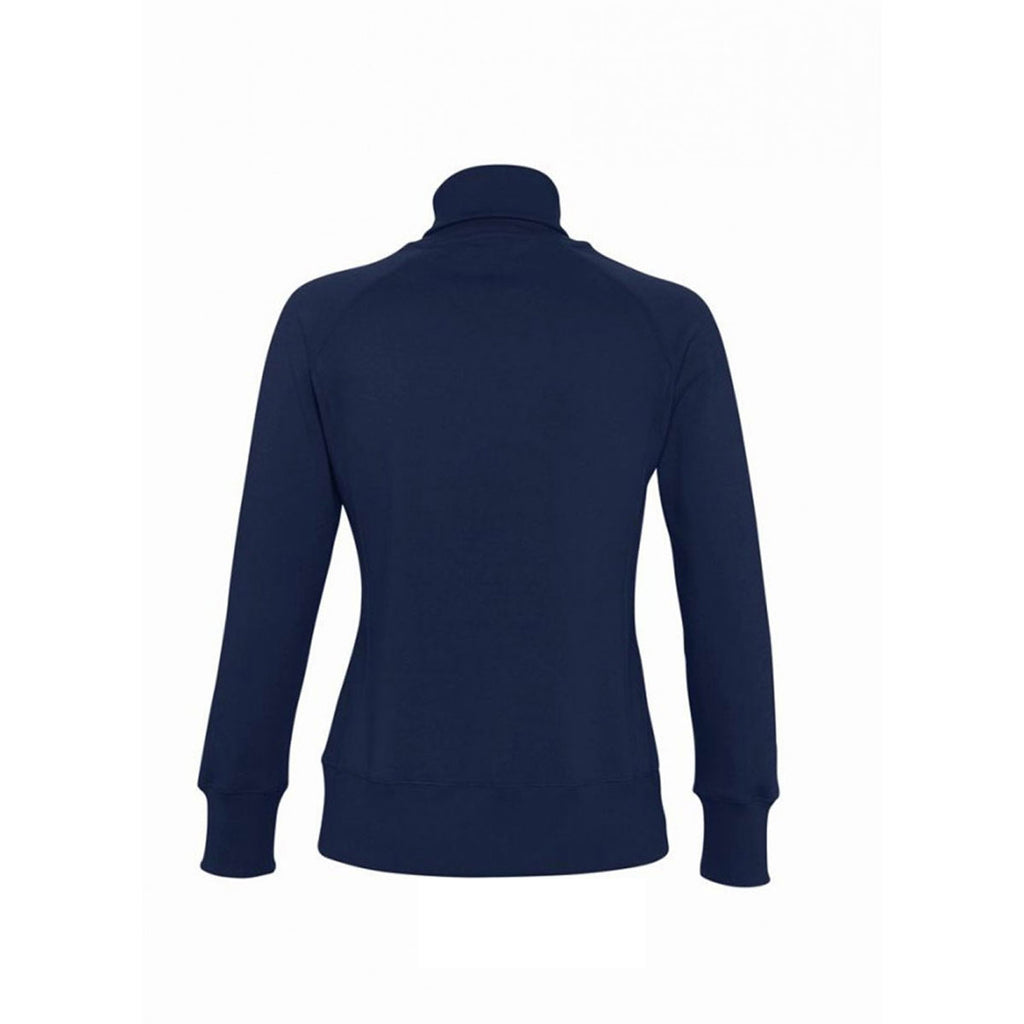 SOL'S Women's Navy Soda Sweat Jacket