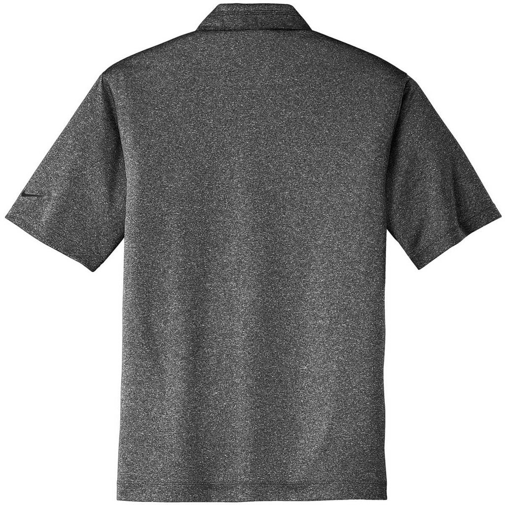 Nike Men's Black Dri-FIT S/S Heather Polo