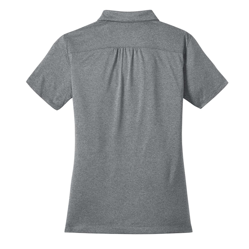 Nike Women's Carbon Grey Dri-FIT S/S Heather Polo