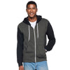 SOL'S Unisex Charcoal Marl Silver Hooded Jacket