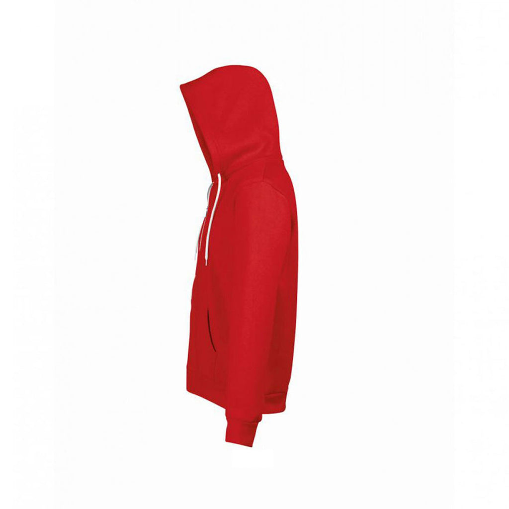 SOL'S Unisex Red Silver Hooded Jacket