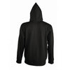 SOL'S Men's Black Seven Zip Hooded Sweatshirt