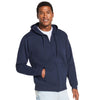 SOL'S Men's French Navy Seven Zip Hooded Sweatshirt