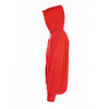 SOL'S Men's Red Seven Zip Hooded Sweatshirt