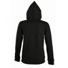 SOL'S Women's Black Seven Zip Hooded Sweatshirt